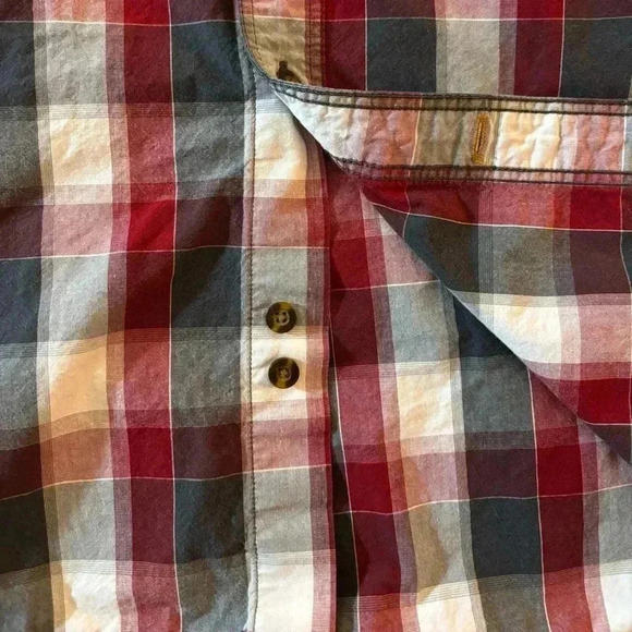 Carhartt Relaxed Fit Short Sleeve Plaid Shirt Men’s Size Large - Picture 3 of 7